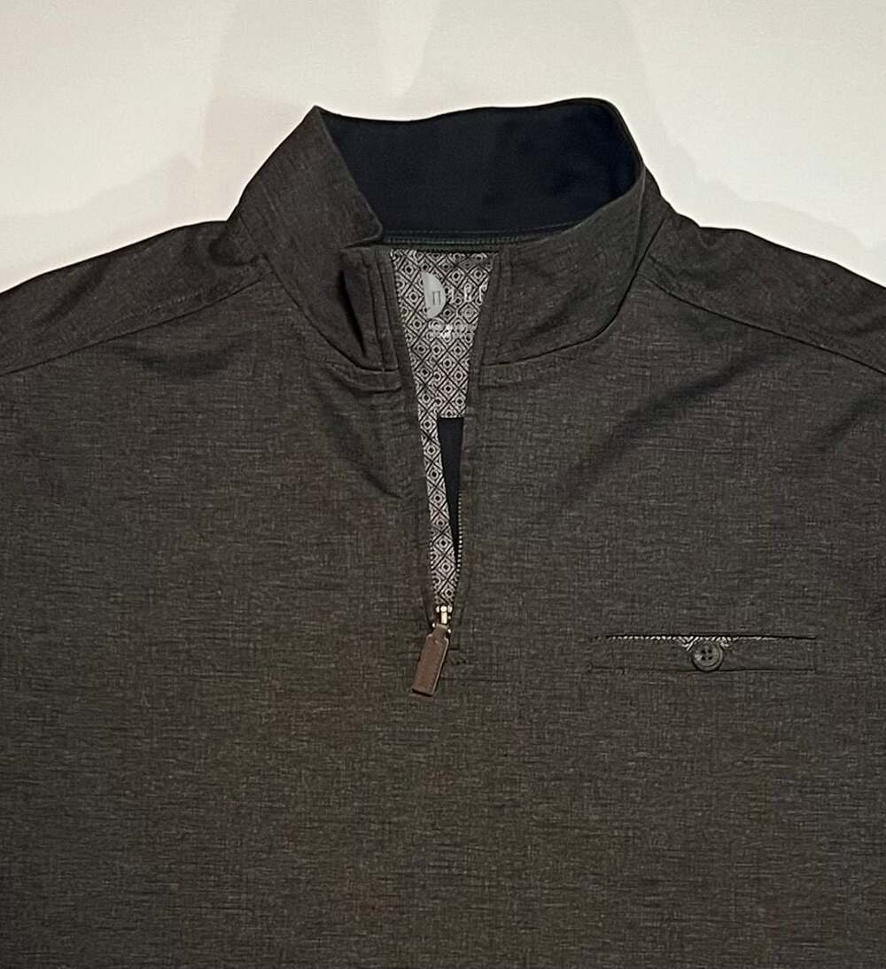 Nicoby Men's Quarter-Zip Pullover with Button Chest Pocket, Size Large